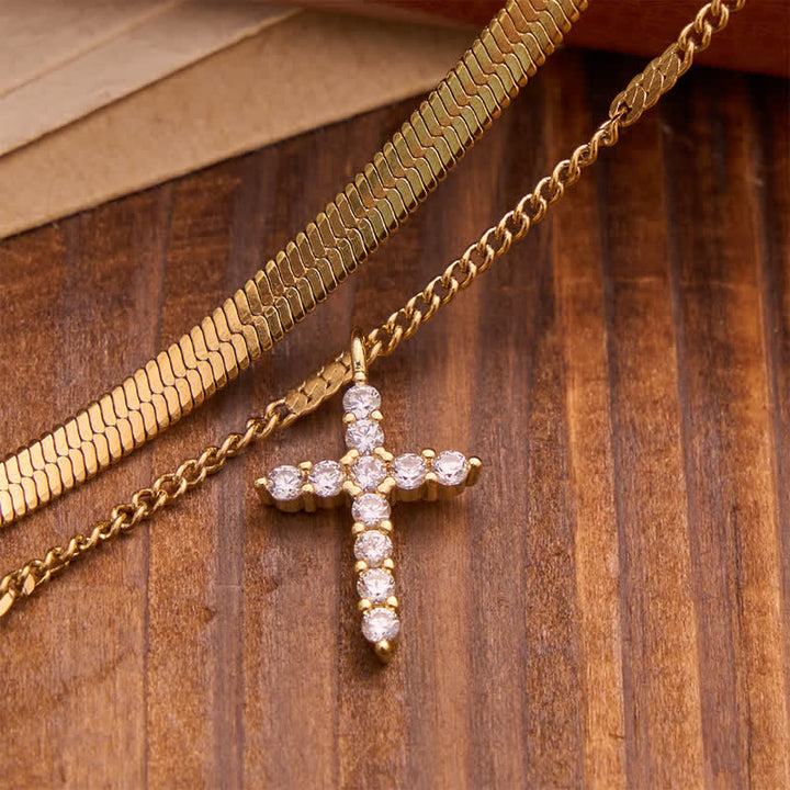 FREE Today: Sleek Stackable Cross Double Chain Bracelet: Symbol of Quiet Divine Comfort - image 5