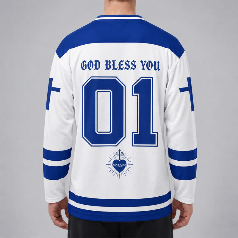 Christianartworkshop All Things Are Possible Jesus Icon Hockey Jersey - image 11