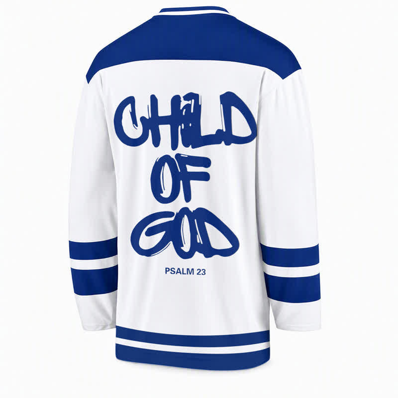 Christianartworkshop Psalm 23 Sacred Heart Child Of God Hockey Jersey - image 2