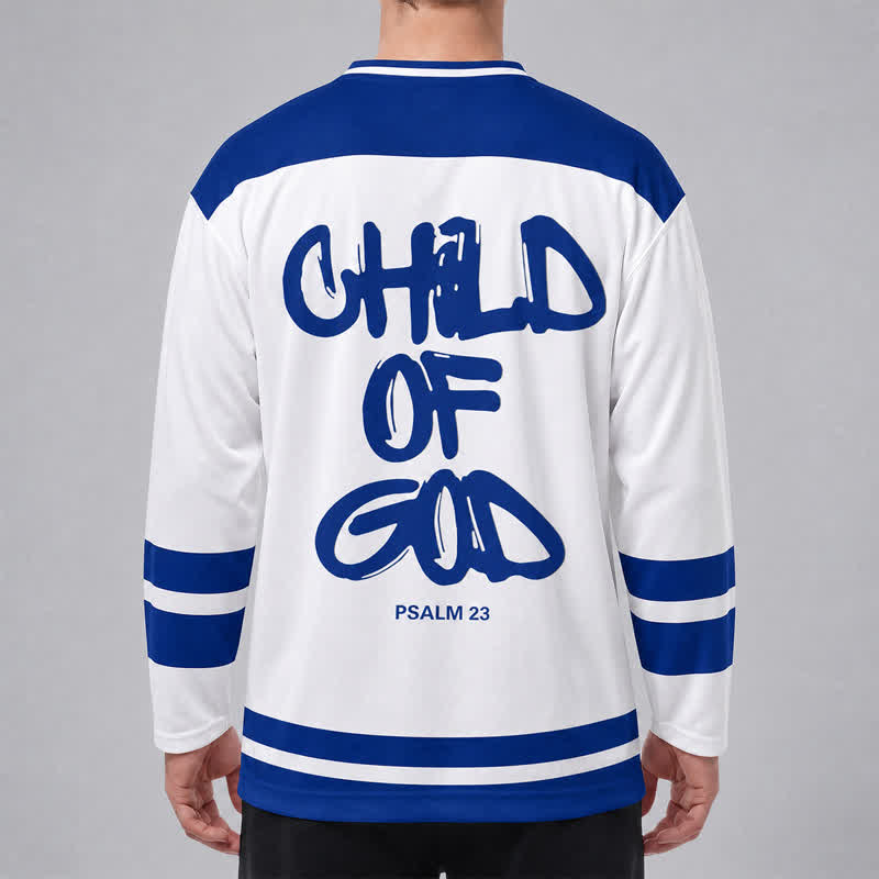 Christianartworkshop Psalm 23 Sacred Heart Child Of God Hockey Jersey - image 4