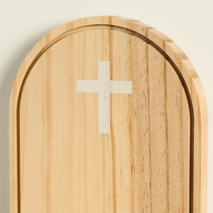 Christianartworkshop Wooden Prayer Altar Shelf With Printed Cross: Carrier of Timeless Sacred Blessing - image 6