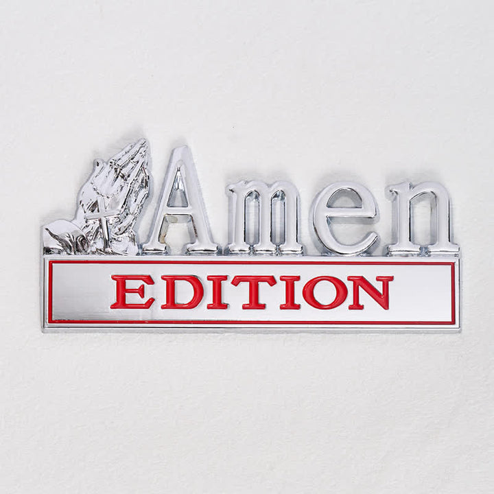 Christianartworkshop 3D Metal Car Sticker With Praying Hands & Cross: Badge of Unwavering Heavenly Care - image 4
