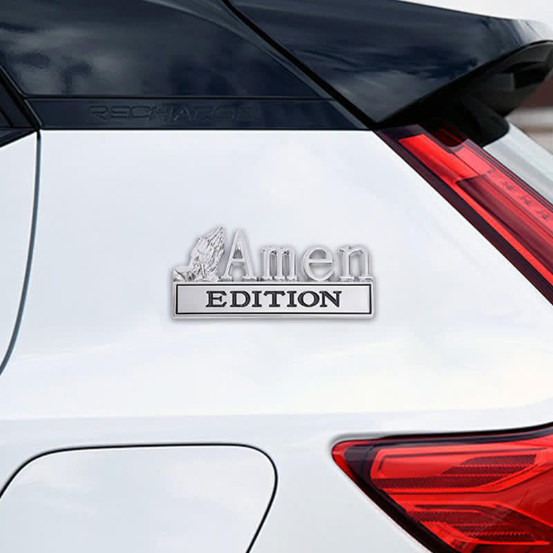 Christianartworkshop 3D Metal Car Sticker With Praying Hands & Cross: Badge of Unwavering Heavenly Care - image 13