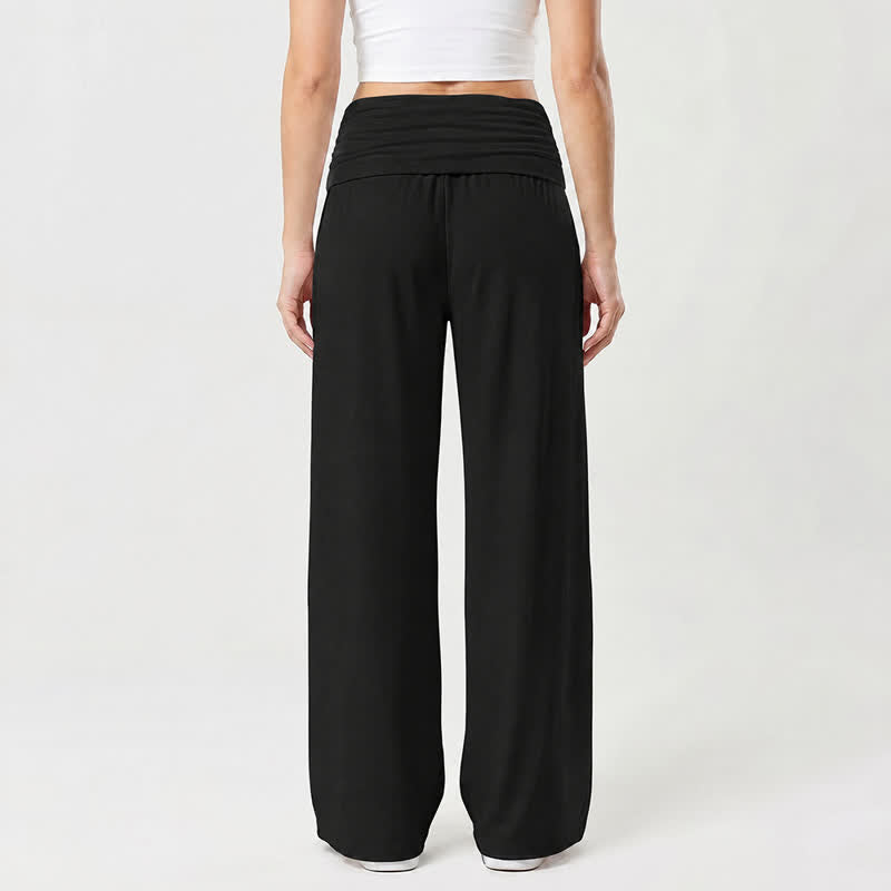 Christianartworkshop It Is Finished Cross Foldover Women’s Wide Leg Pants - image 2