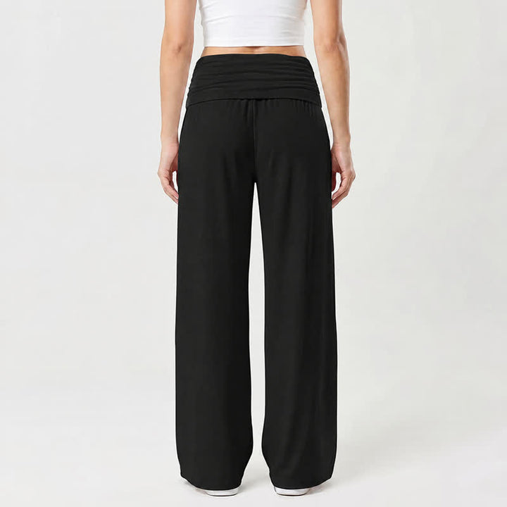 Christianartworkshop It Is Finished Cross Foldover Women’s Wide Leg Pants - image 2