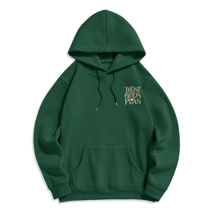 Christianartworkshop Trust God's Plan Brown Streetwear Pullover Hoodie - image 23