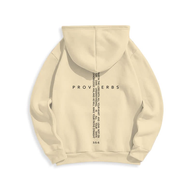 Christianartworkshop Proverbs Cross Graphic Fleece Lined White Hoodie - image 16