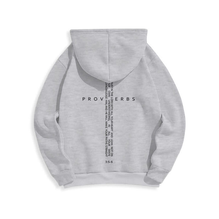 Christianartworkshop Proverbs Cross Graphic Fleece Lined White Hoodie - image 10