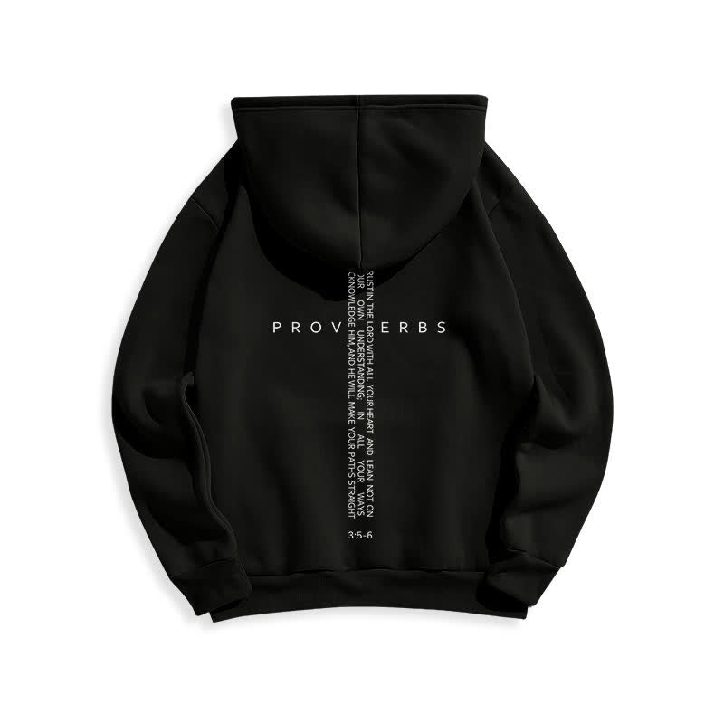 Christianartworkshop Proverbs Cross Graphic Fleece Lined White Hoodie - image 4
