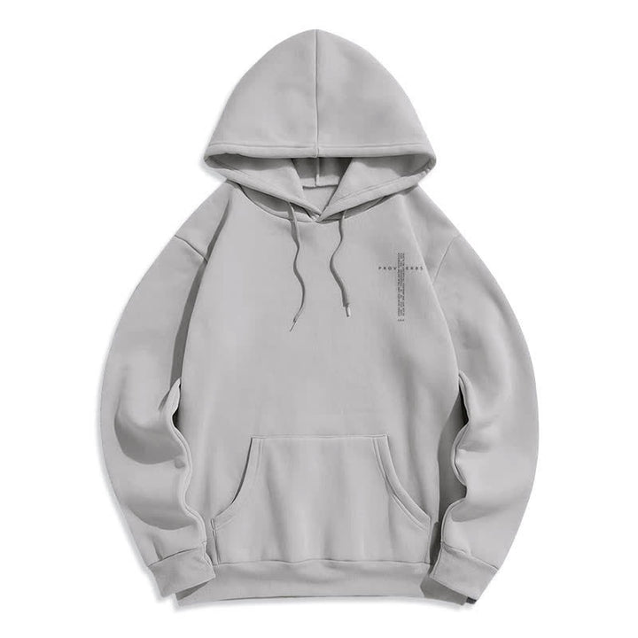Christianartworkshop Proverbs Cross Graphic Fleece Lined White Hoodie - image 11