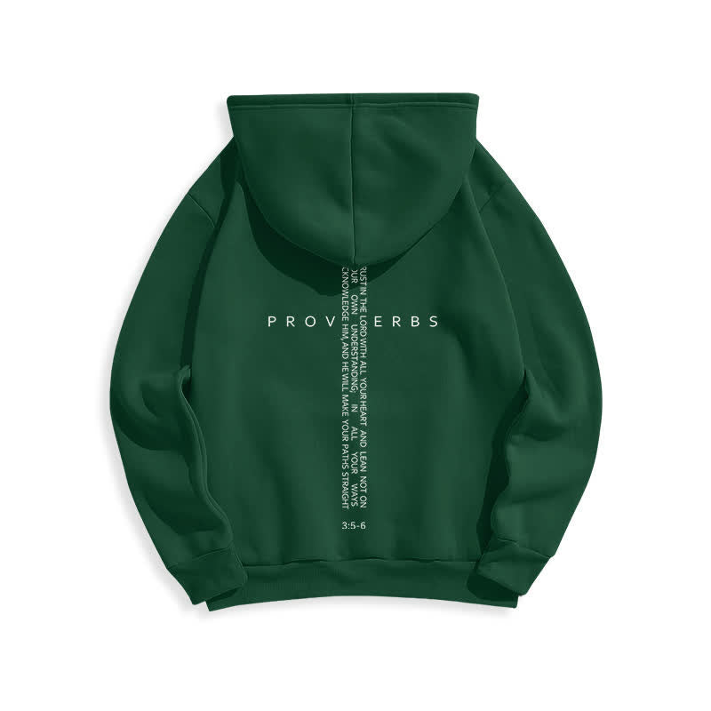 Christianartworkshop Proverbs Cross Graphic Fleece Lined White Hoodie - image 13
