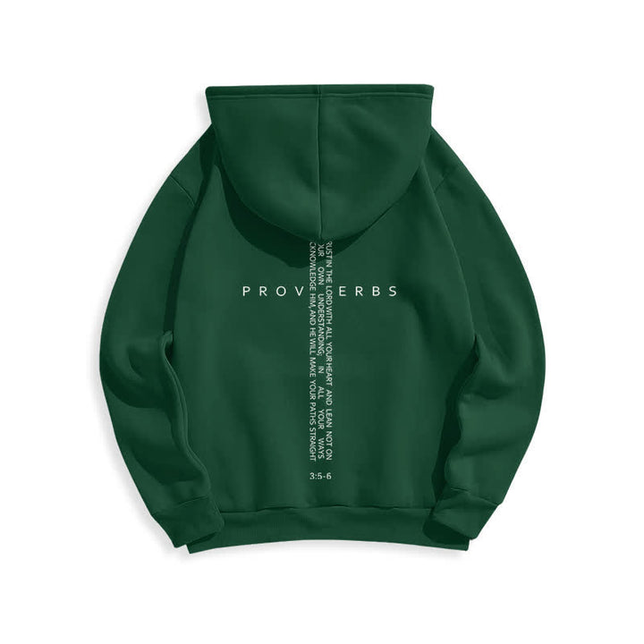 Christianartworkshop Proverbs Cross Graphic Fleece Lined White Hoodie - image 13