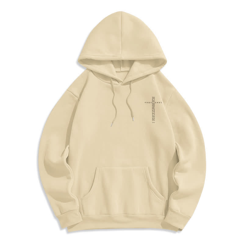 Christianartworkshop Proverbs Cross Graphic Fleece Lined White Hoodie - image 17