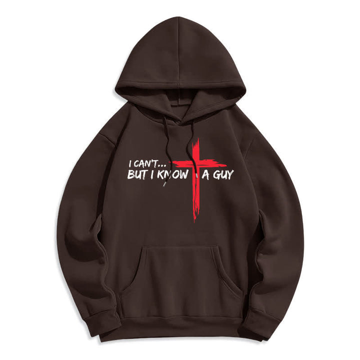 Christianartworkshop I Can't But I Know A Guy Cross Hoodie - Brown - 2XL - image 1