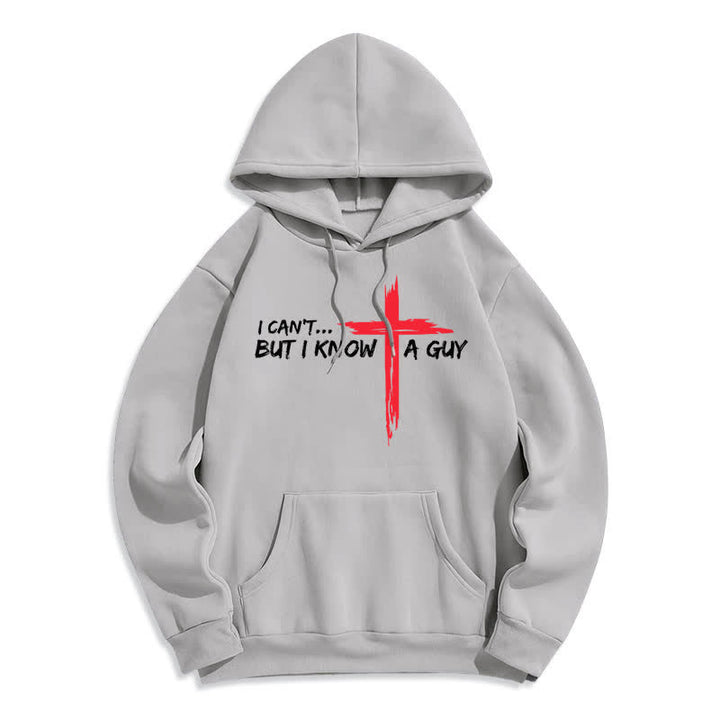 Christianartworkshop I Can't But I Know A Guy Cross Hoodie - Grey - 2XL - image 3