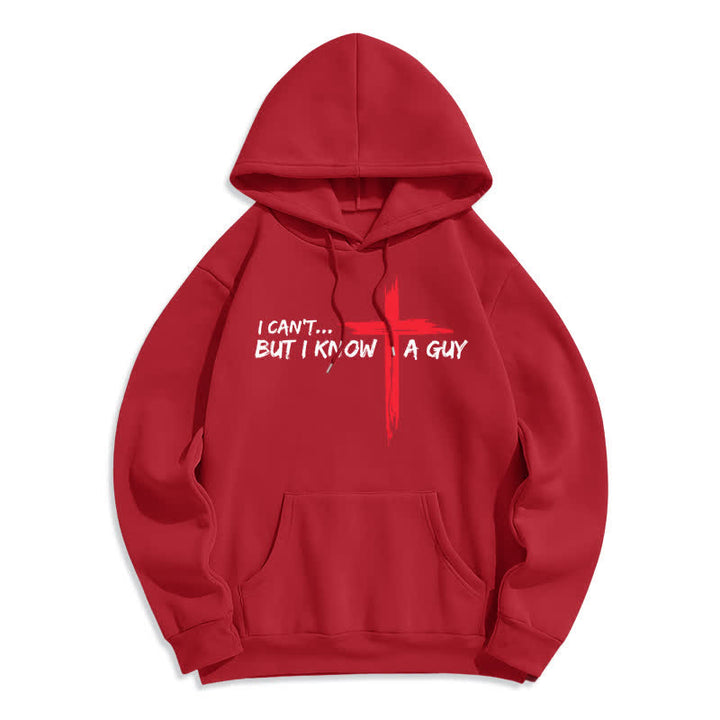 Christianartworkshop I Can't But I Know A Guy Cross Hoodie - Red - 2XL - image 6