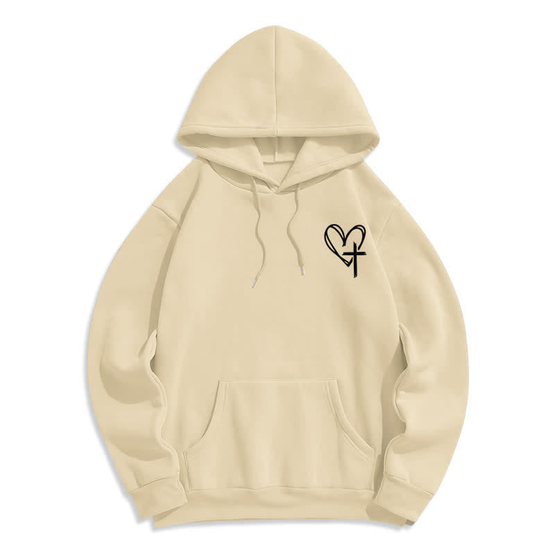 Christianartworkshop Walking By Faith Oversized Fleece Pullover Hoodie - image 8