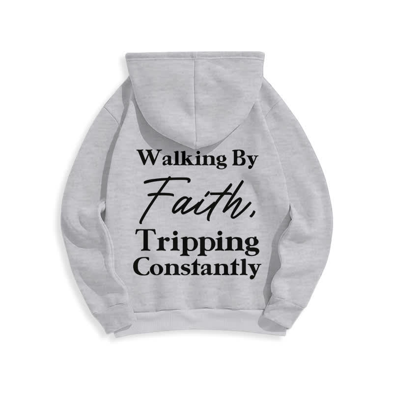 Christianartworkshop Walking By Faith Oversized Fleece Pullover Hoodie - image 13