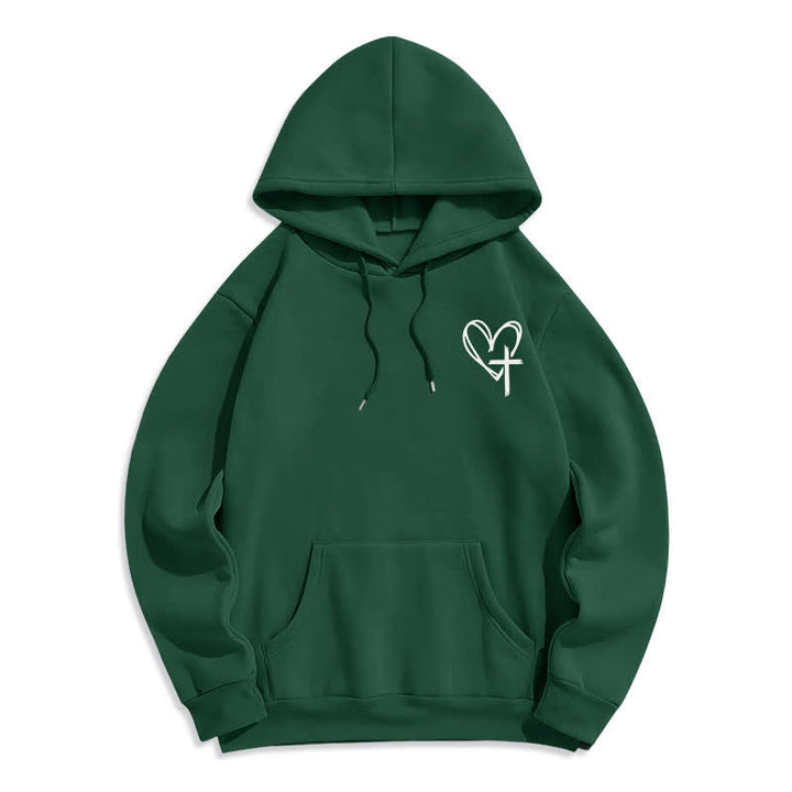 Christianartworkshop Walking By Faith Oversized Fleece Pullover Hoodie - image 11