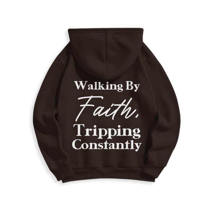 Christianartworkshop Walking By Faith Oversized Fleece Pullover Hoodie - image 4