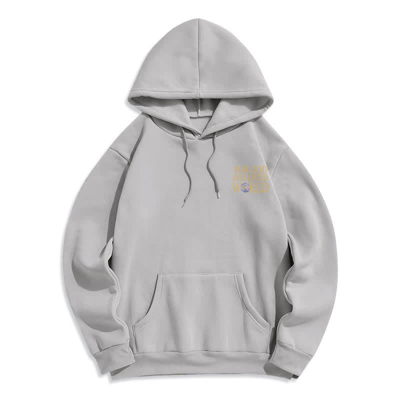 Christianartworkshop For God So Loved The World Earth Graphic Fleece Hoodie - image 17