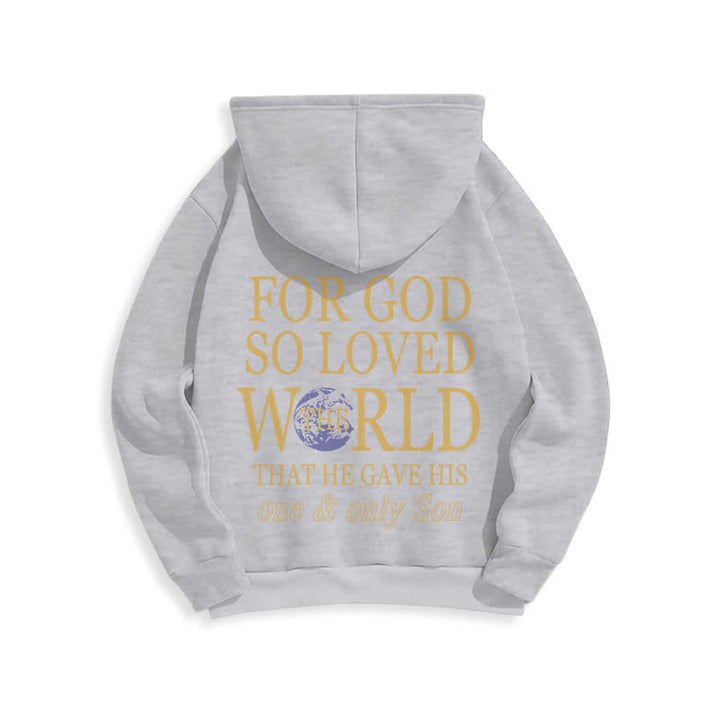 Christianartworkshop For God So Loved The World Earth Graphic Fleece Hoodie - image 16