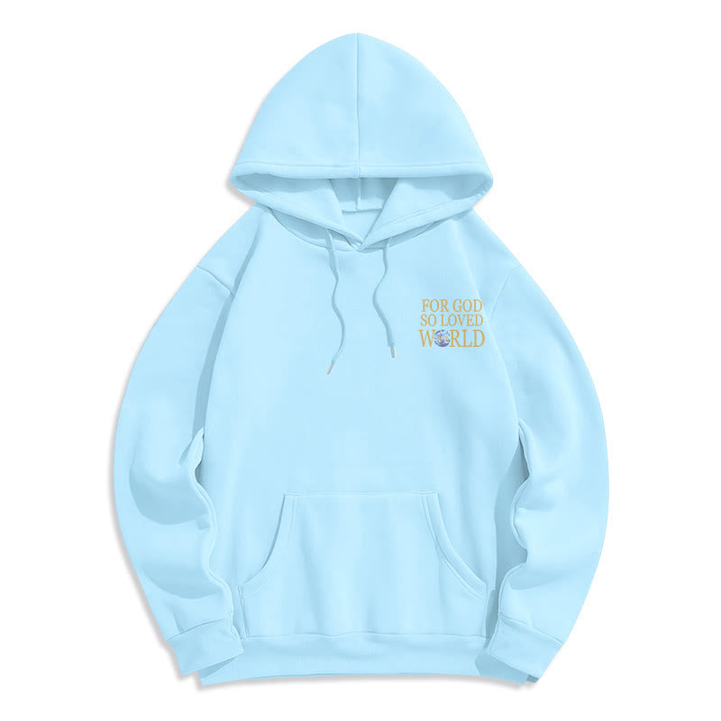 Christianartworkshop For God So Loved The World Earth Graphic Fleece Hoodie - image 20