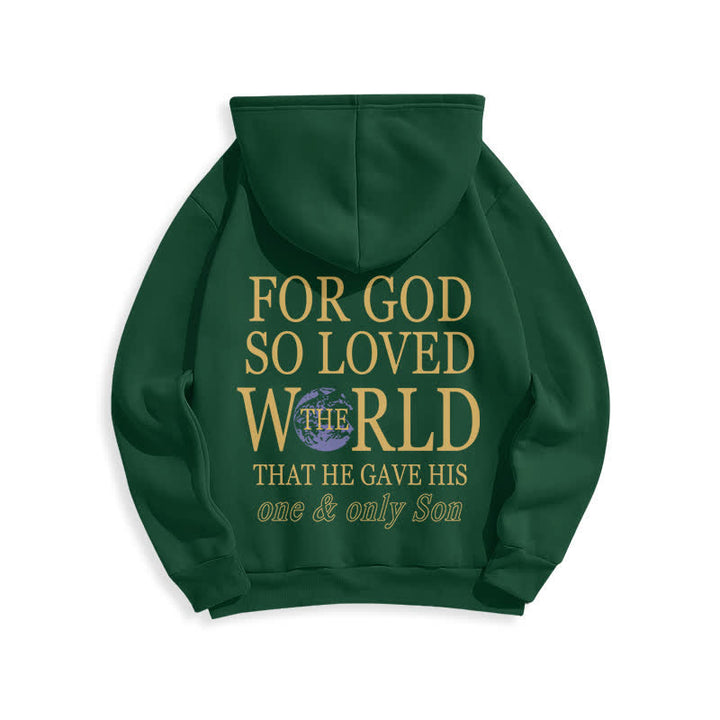 Christianartworkshop For God So Loved The World Earth Graphic Fleece Hoodie - image 22