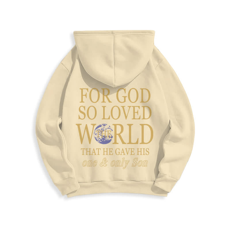 Christianartworkshop For God So Loved The World Earth Graphic Fleece Hoodie - image 13