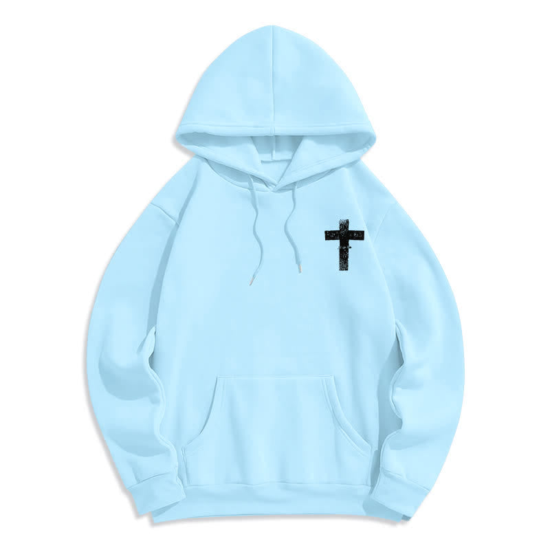 Christianartworkshop Seek Jesus Distressed Back Print Fleece Lined Hoodie - image 20