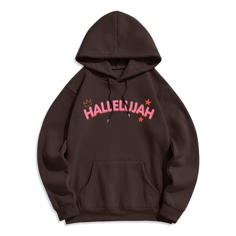 Christianartworkshop Hallelujah Crowned Stars Fleece Pullover Hoodie - image 14