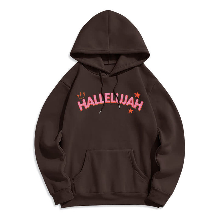 Christianartworkshop Hallelujah Crowned Stars Fleece Pullover Hoodie - image 14