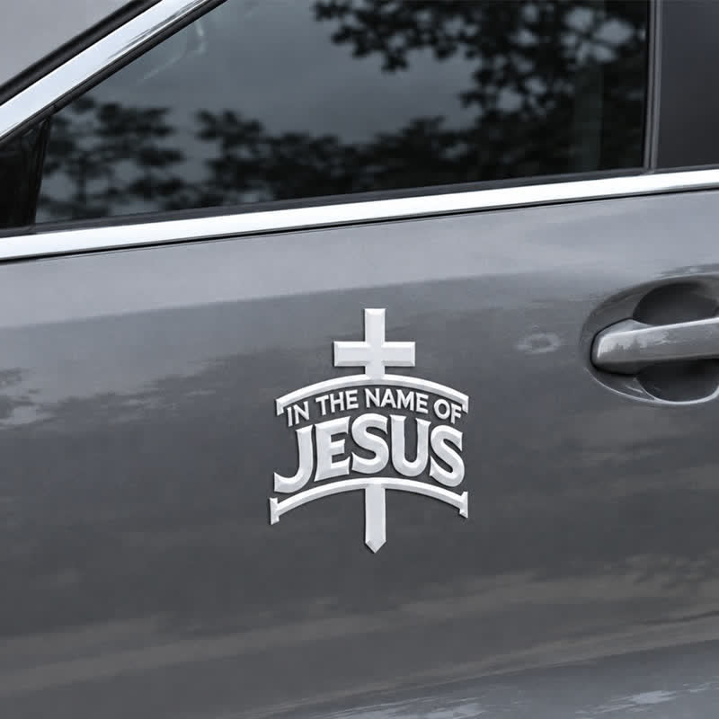 Christianartworkshop Crisp Outline Jesus Cross Window Sticker: Beacon of Timeless Sacred Testimony - Set of 10 - image 0
