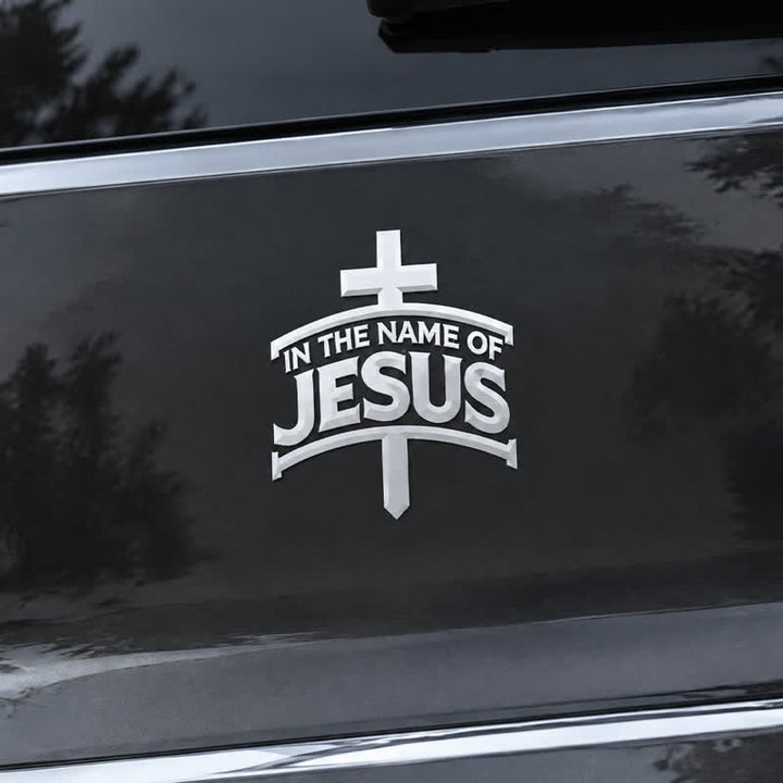 Christianartworkshop Crisp Outline Jesus Cross Window Sticker: Beacon of Timeless Sacred Testimony - image 2