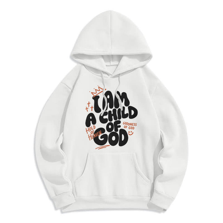 Christianartworkshop Child Of God Graffiti Oversized Fleece Lined Pullover Hoodie - White - 2XL - image 1