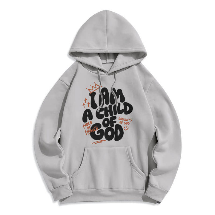 Christianartworkshop Child Of God Graffiti Oversized Fleece Lined Pullover Hoodie - Grey - 2XL - image 6