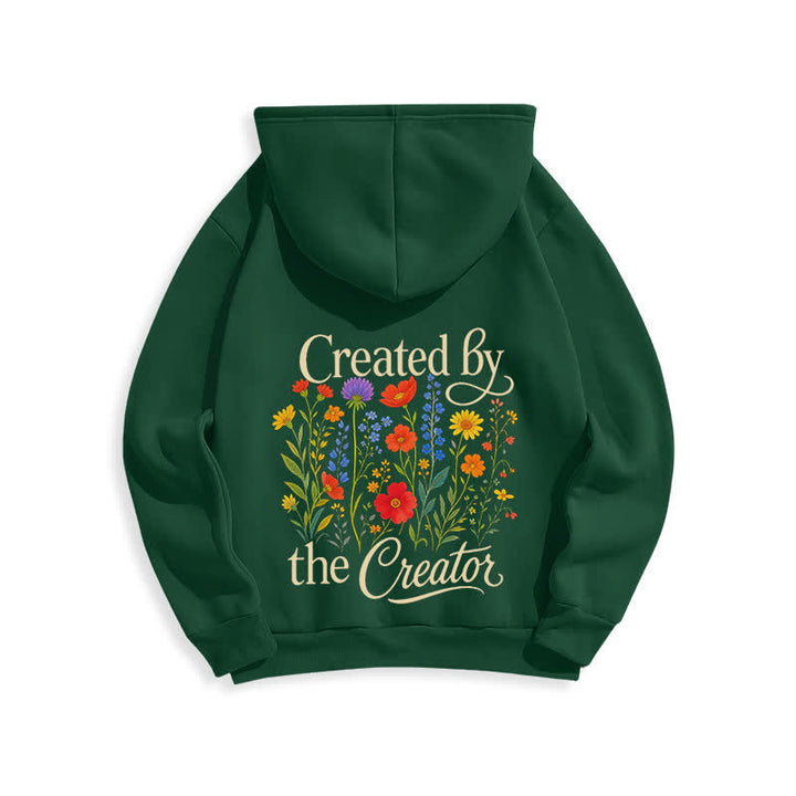 Christianartworkshop Created By The Creator Floral Back Print Pullover Hoodie - image 22