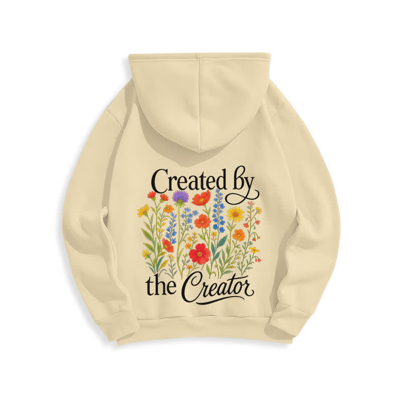 Christianartworkshop Created By The Creator Floral Back Print Pullover Hoodie - image 19