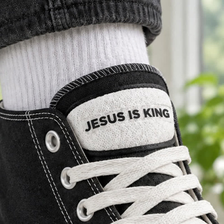 Christianartworkshop Bold Jesus Is King Plastic Shoe Decal: Emblem of Heavenly Royal Sovereignty - image 3