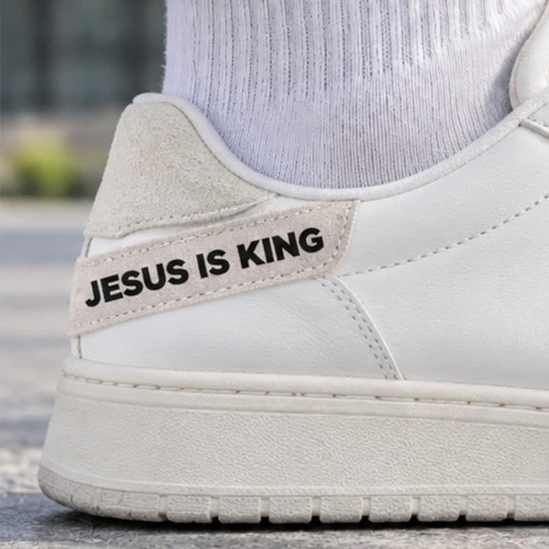 Christianartworkshop Bold Jesus Is King Plastic Shoe Decal: Emblem of Heavenly Royal Sovereignty - Set of 10 - image 0