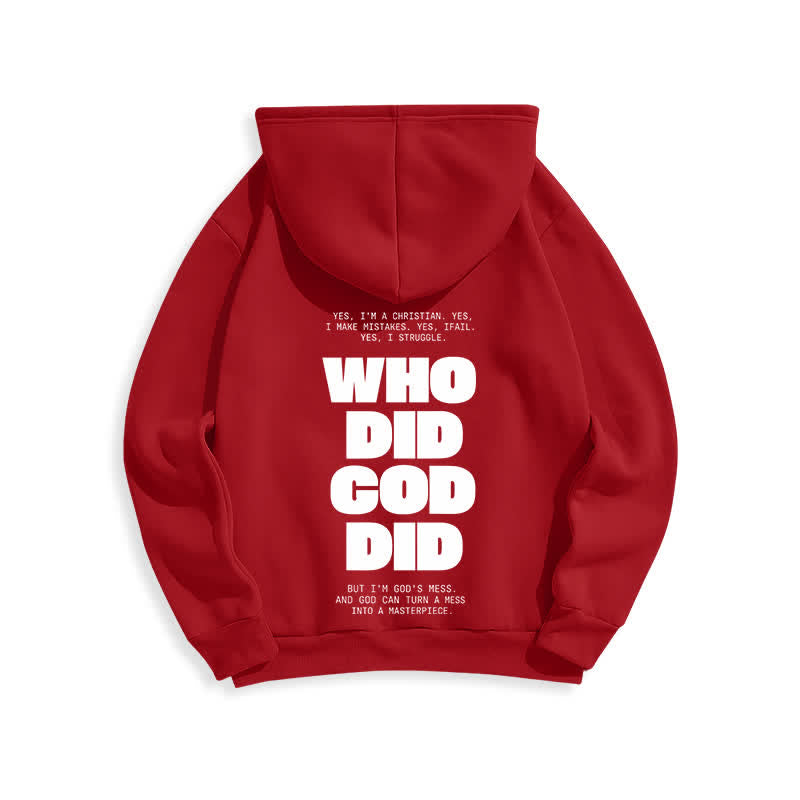 Christianartworkshop God Is In You Red Streetwear Pullover Hoodie - image 1