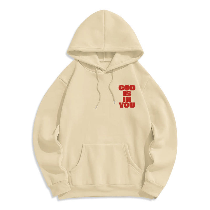Christianartworkshop God Is In You Red Streetwear Pullover Hoodie - image 20