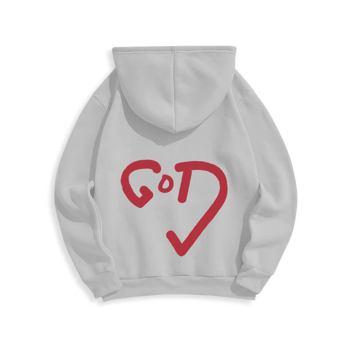 Christianartworkshop Faith Graffiti Red Cross Fleece Lined Pullover Hoodie - image 7