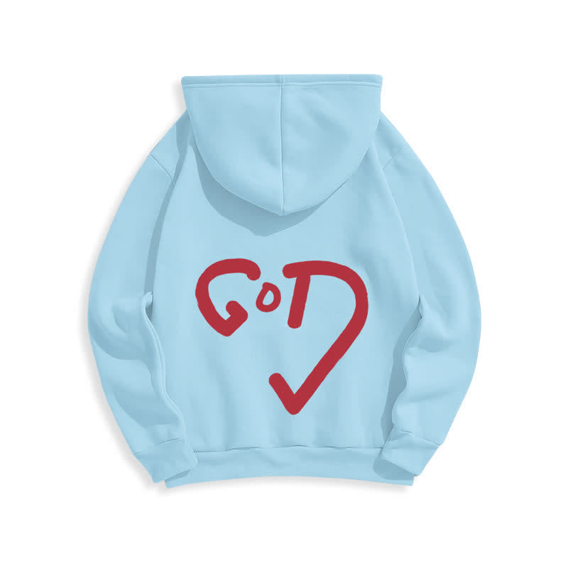 Christianartworkshop Faith Graffiti Red Cross Fleece Lined Pullover Hoodie - image 19