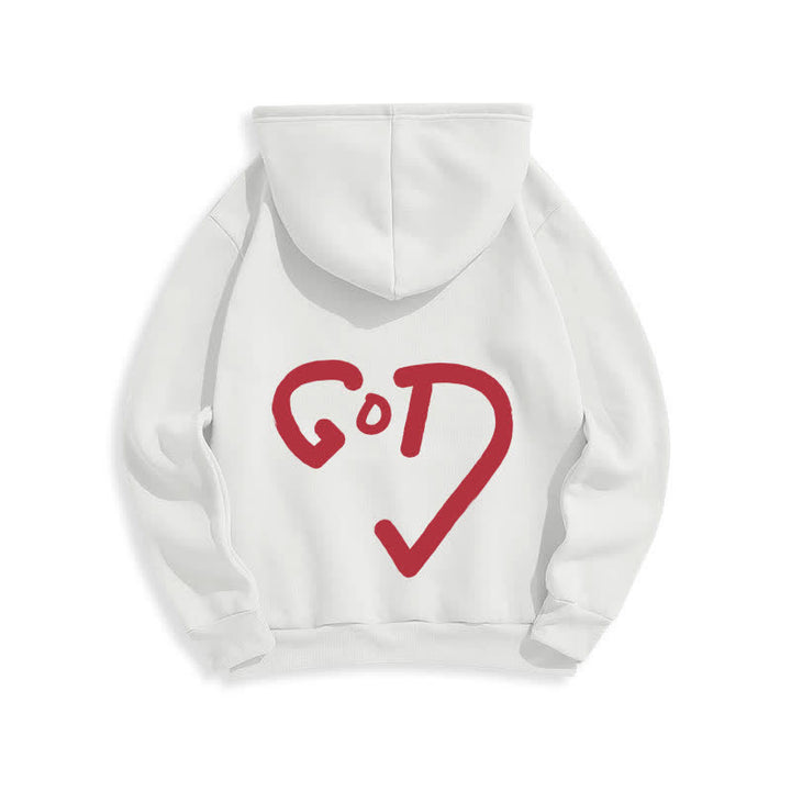 Christianartworkshop Faith Graffiti Red Cross Fleece Lined Pullover Hoodie - image 4