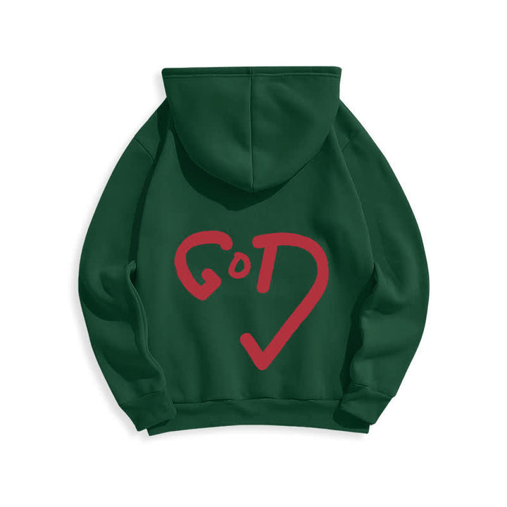 Christianartworkshop Faith Graffiti Red Cross Fleece Lined Pullover Hoodie - image 22