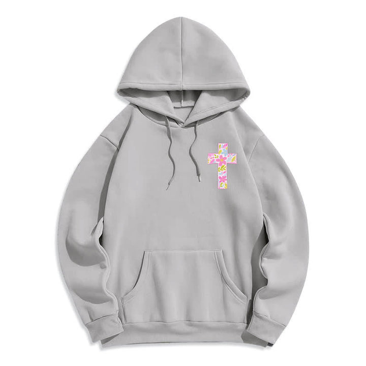 Christianartworkshop With God All Things Are Possible Floral Cross Hoodies - image 8