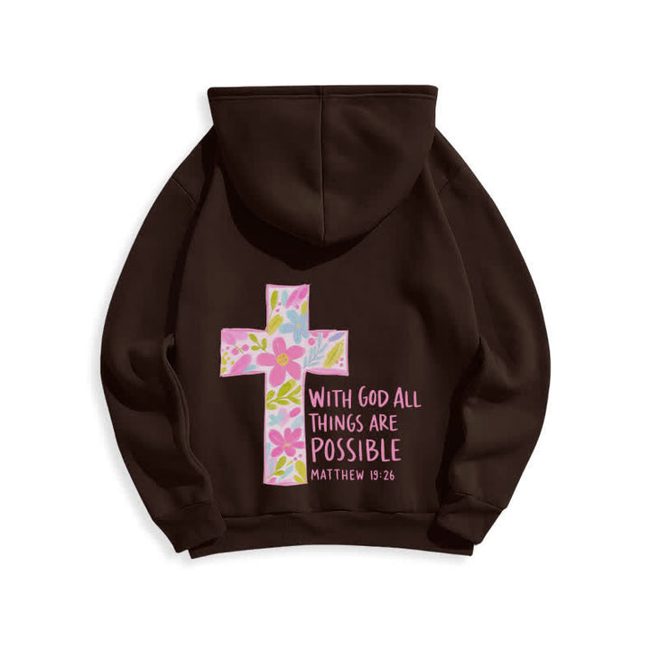 Christianartworkshop With God All Things Are Possible Floral Cross Hoodies - image 10
