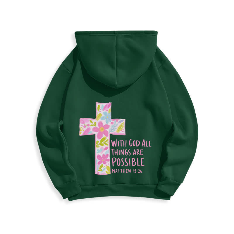 Christianartworkshop With God All Things Are Possible Floral Cross Hoodies - image 16