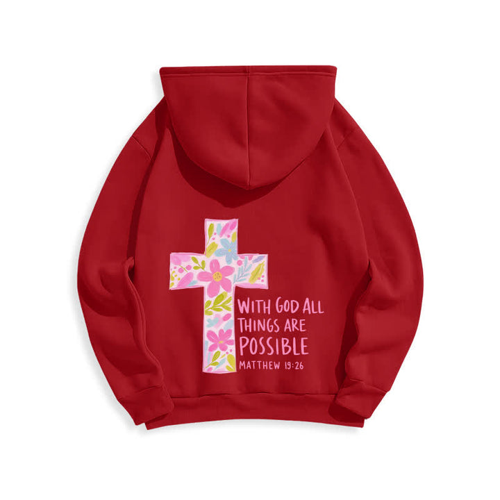Christianartworkshop With God All Things Are Possible Floral Cross Hoodies - image 22